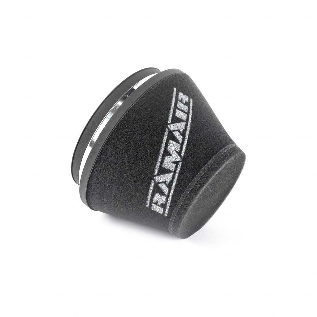 Ramair Silver Aluminum Induction Air Filter – Universal 80mm ID, Conical With Coupling, Made In UK