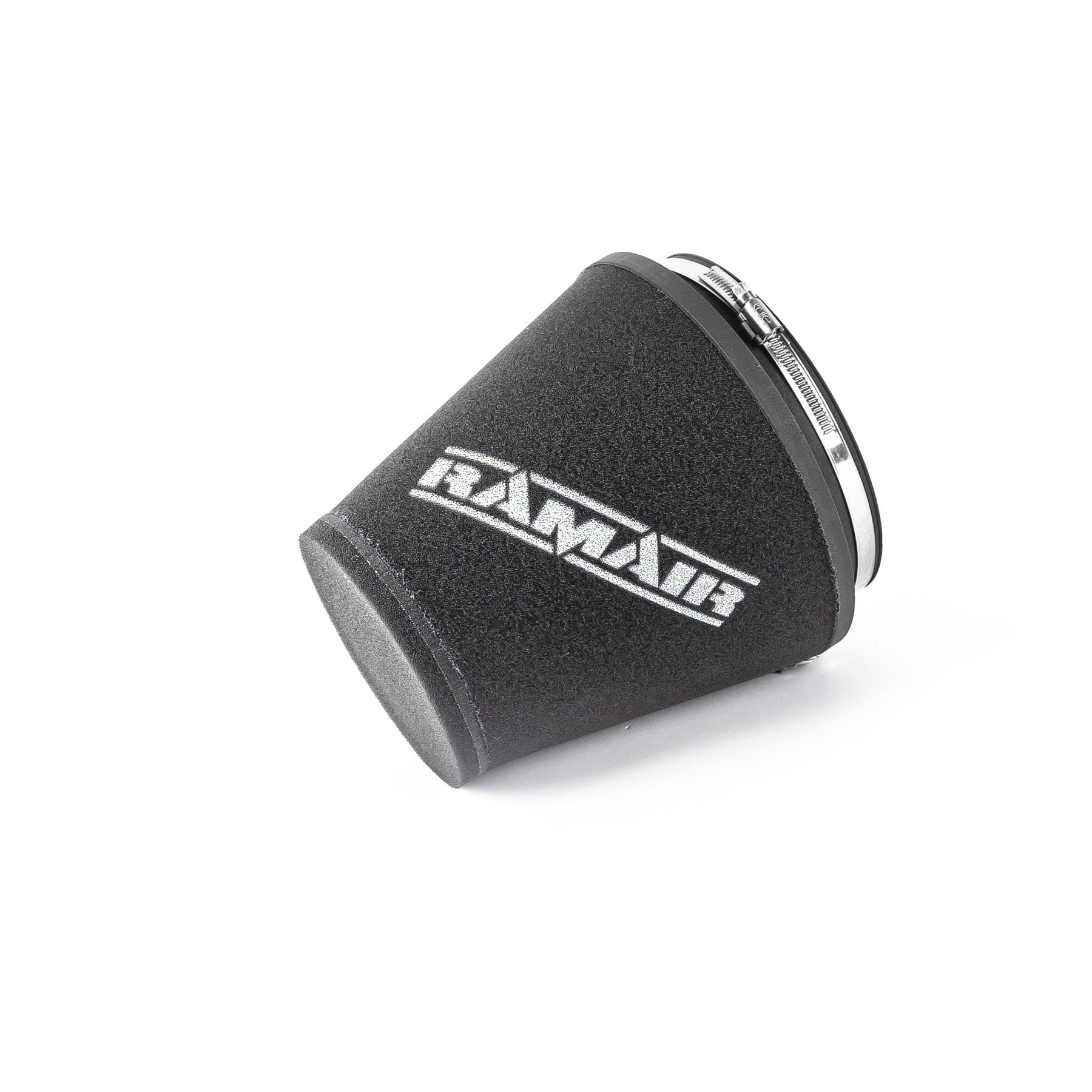 thumbnail interactive-video image 1 of Ramair Silver Conical Induction Air Filter – 90mm ID Coupling, Universal – UK Made, JS-175-90-SL-KIT 1 of 2